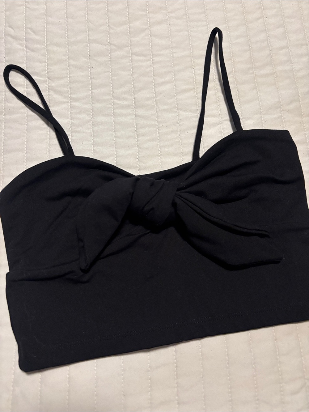Susana Monaco Black Knot Front Cropped Cami Top - Women